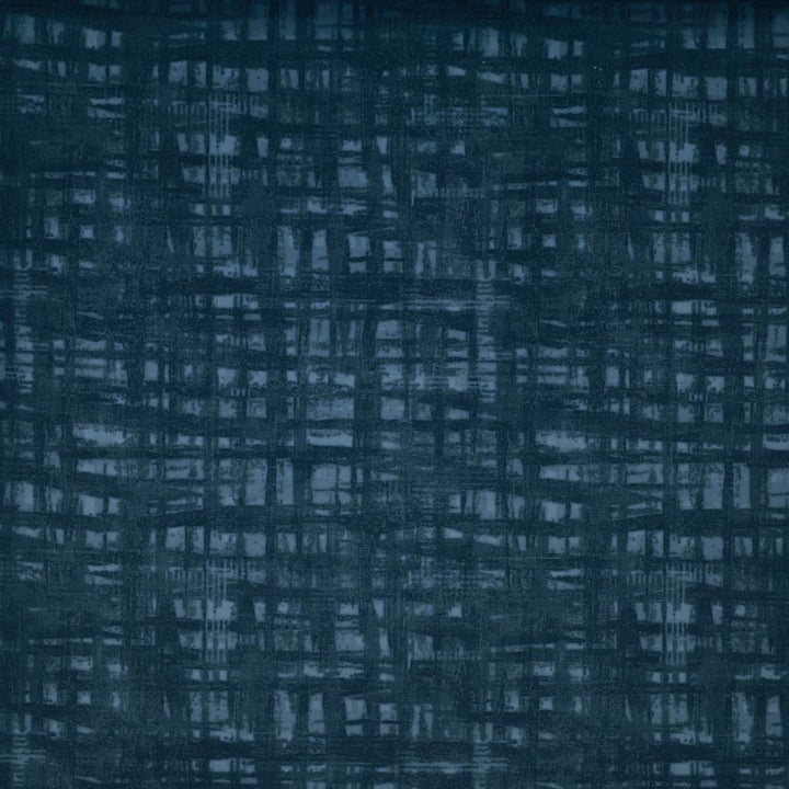 Tela velvet decorativa para tapicería con patrón de rayas cruzadas – Ethereal Sapphire