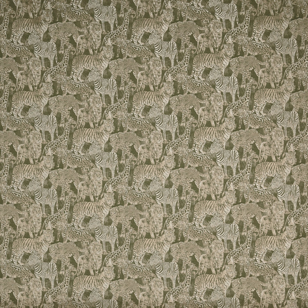 Tela collage animal para cortinas y tapicería – Zambezi