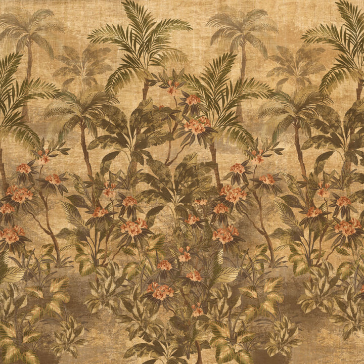 Panel Mural Tropical con Palmeras y Flores – Colección VOYAGE de Debora Benvenuti