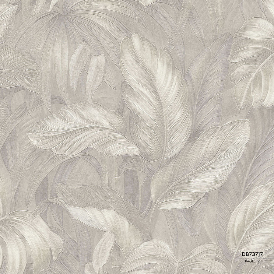 Papel Tapiz Tropical Texturizado en Tonos Arena – Colección Voyage por Debora Benvenuti