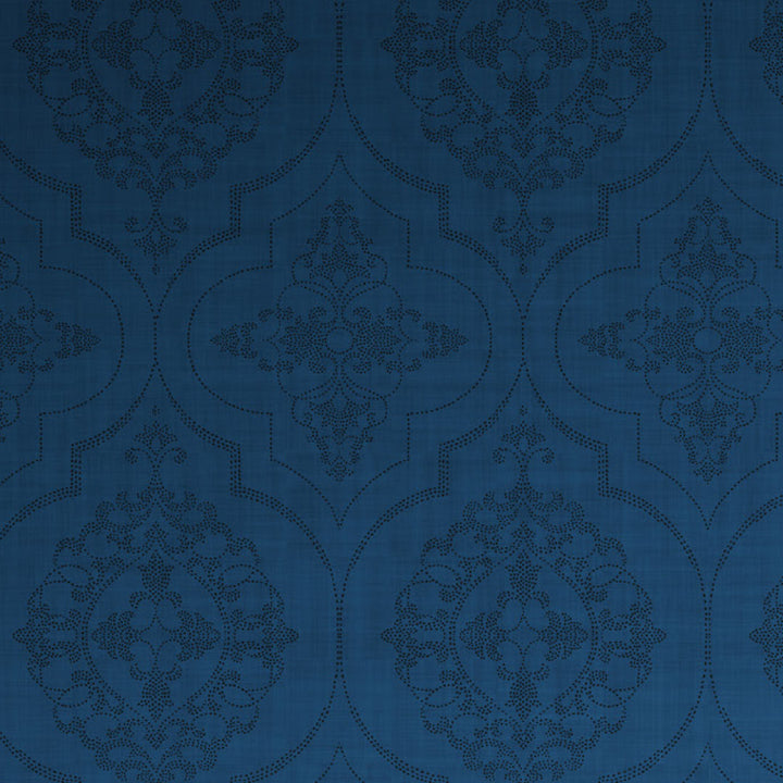 Papel Tapiz Azul Damasco Elegante – Colección Jungle Pulse