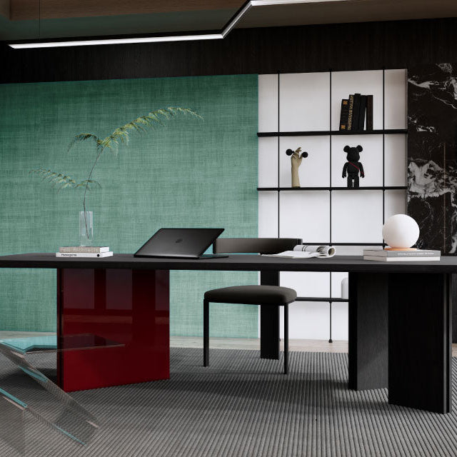 Papel Tapiz Verde Menta Textura Lino – Jungle Pulse H170604 para Oficinas y Estilos Modernos
