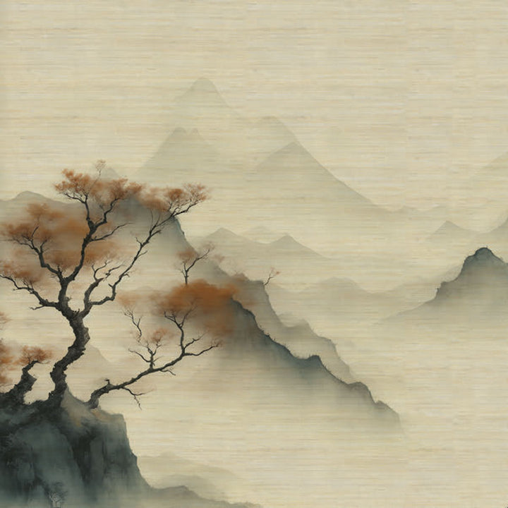 Panel Mural Paisajístico Oriental para Sala – Colección VOYAGE de Debora Benvenuti