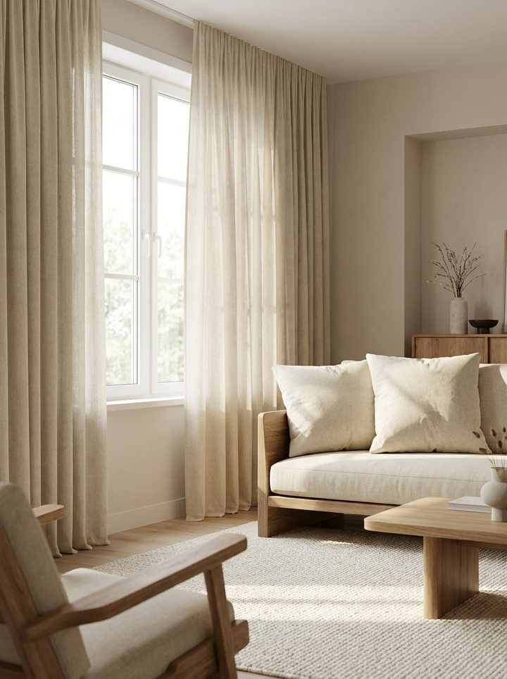 Capri Ecru - cortinas en ambiente
