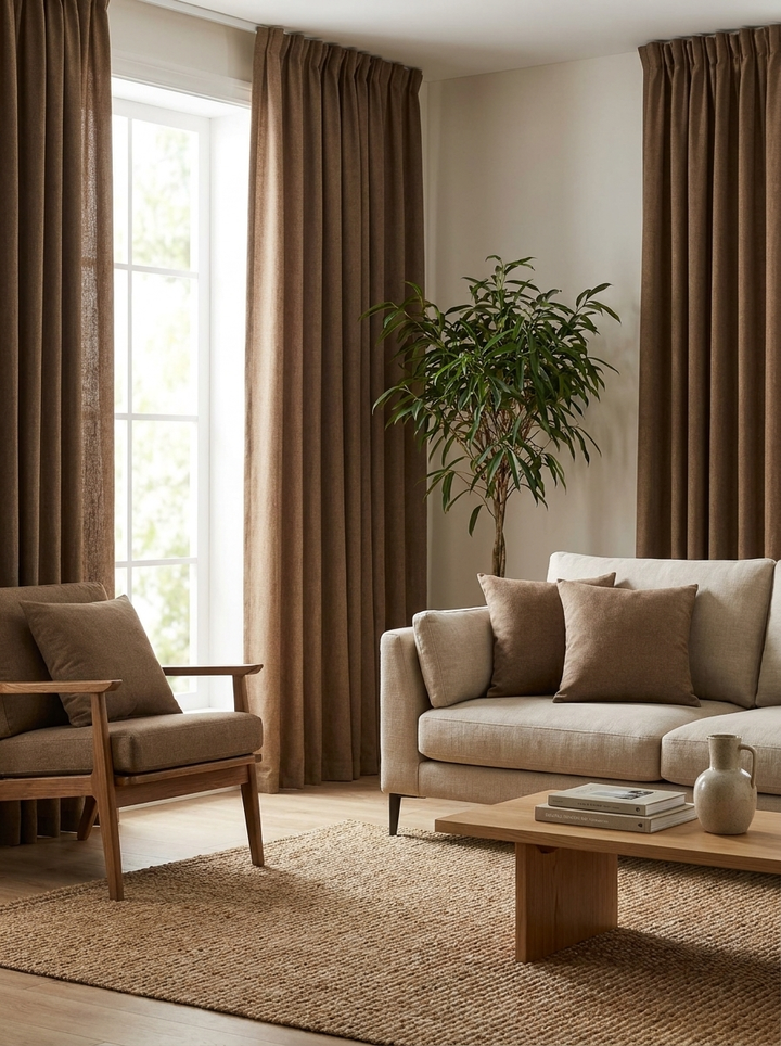Capri Walnut - cortinas en ambiente