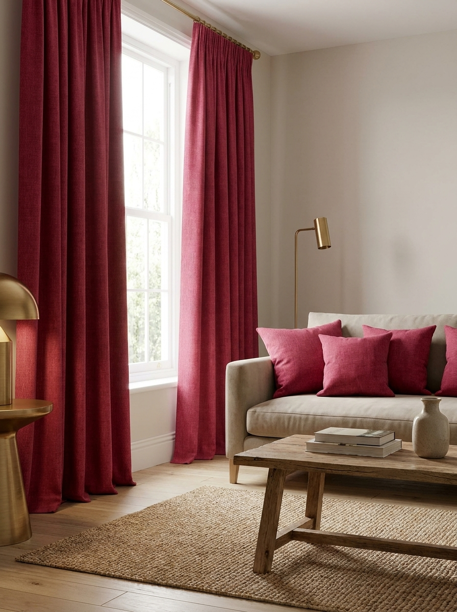 Iceland Raspberry - cortinas en ambiente