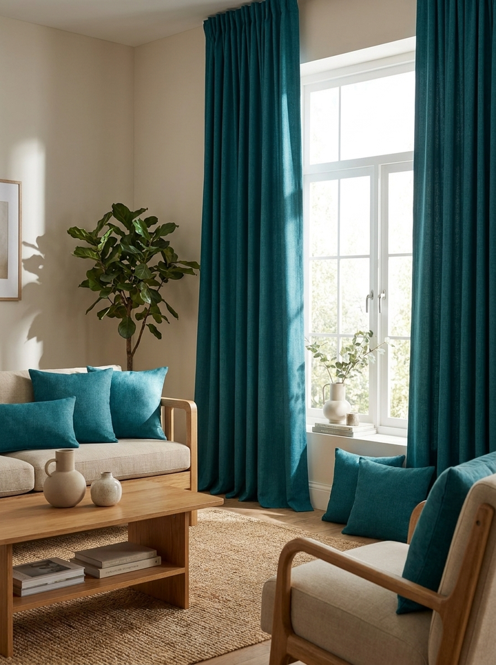 Iceland Peacock - cortinas en ambiente