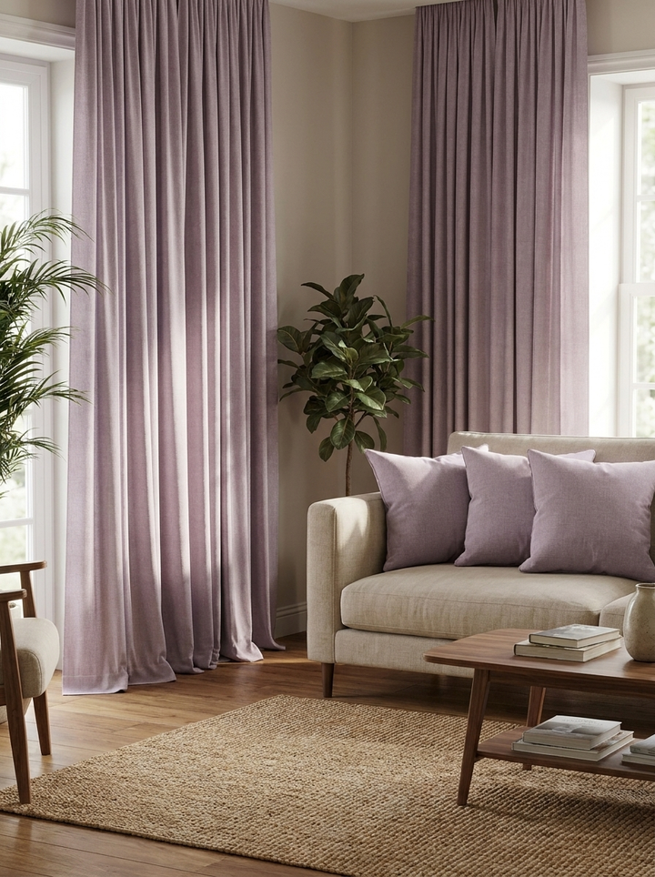 Iceland Mauve - cortinas en ambiente