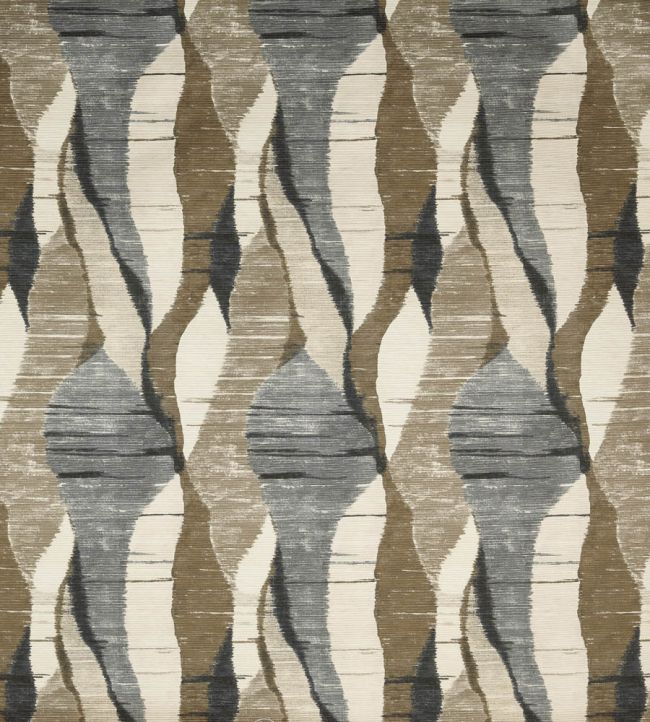 Tela decorativa para cortinas con diseño abstracto de ondas – Rafiki Raven